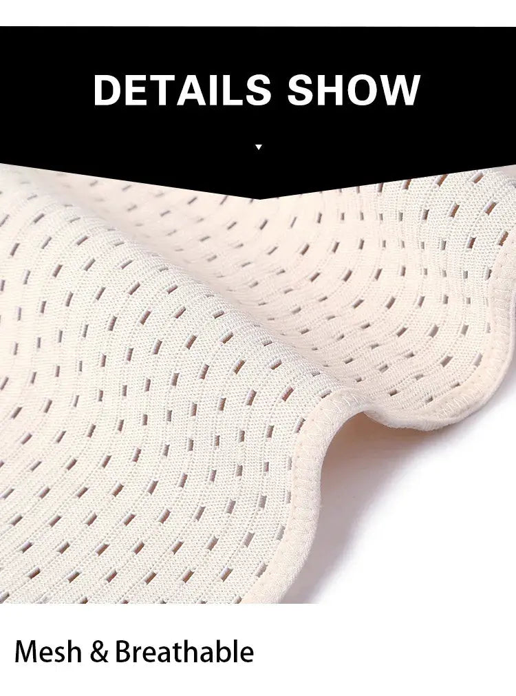 Men's mesh breathable waist trainer belt by Simples Market, beige perforated compression shapewear.