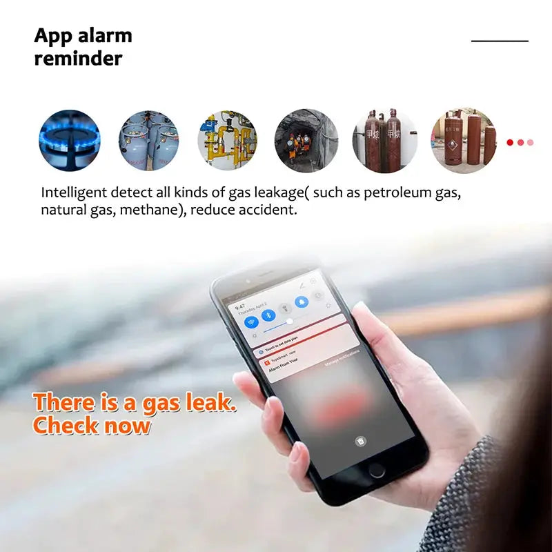 Simples Market Tuya WiFi gas detector with LED display and Smart Life app control