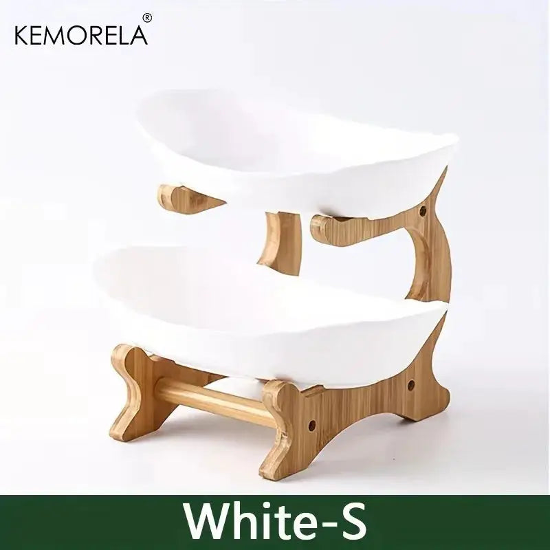 2/3 Layer Fruit Plate Multi Tier Plastic Snack Dish Living Room Modern Dried Fruit Basket Cake Stand Salad Bowl