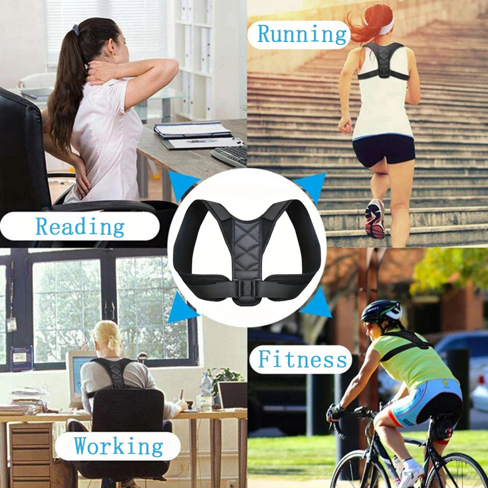 PosturePro Back Posture Correction Belt Unisex Breathable Support for Standing and Sitting