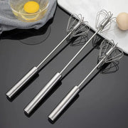 EverMix Stainless Steel Rotary Whisk Semi Automatic Mixer For Cream And Eggs In The Kitchen
