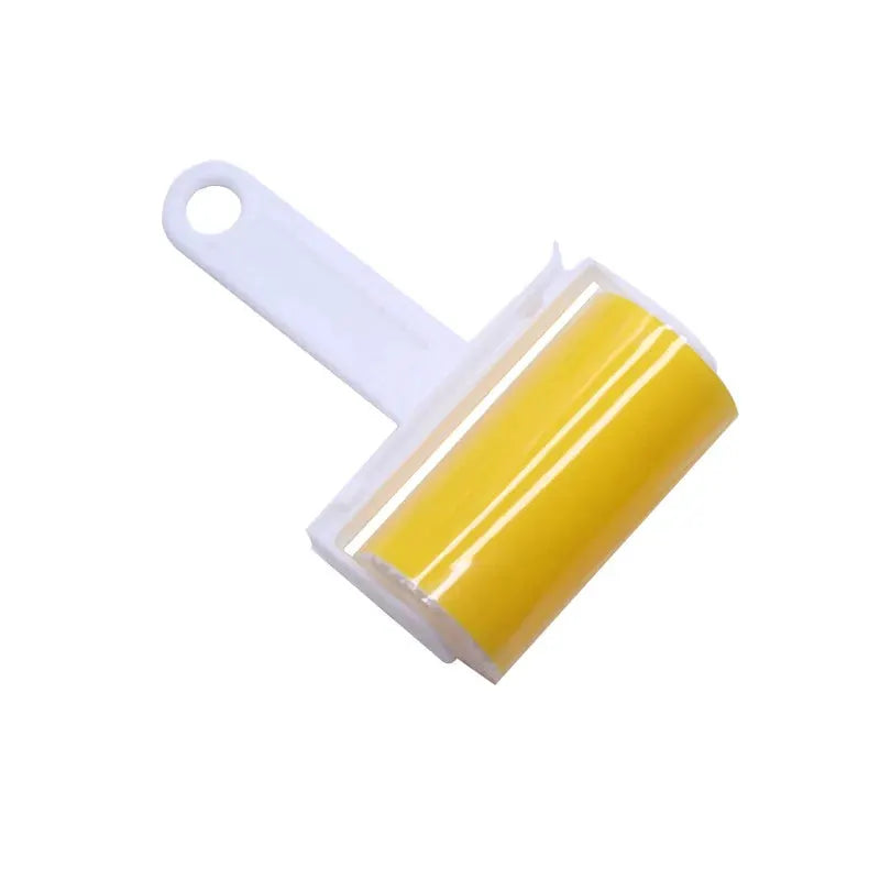 Sticky roller for pet hair, yellow washable reusable handheld lint remover by Simples Market