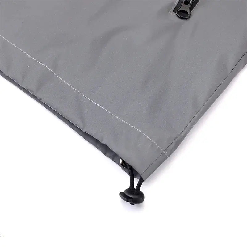 Night reflective vest by Simples Market, gray lightweight hooded outerwear with drawcord hem