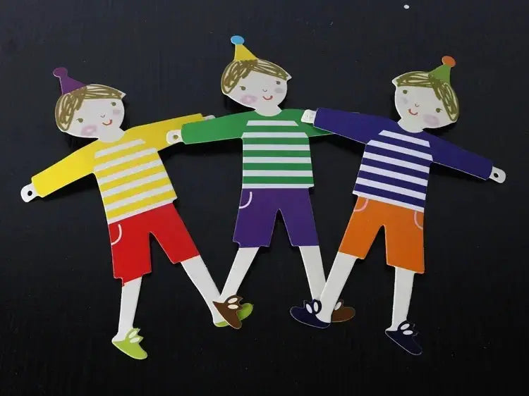 Cute Hands In Hands Boy Girl Cat And Dog Cartoon DIY Bunting Birthday Banner Party Decoration Hanging Flags