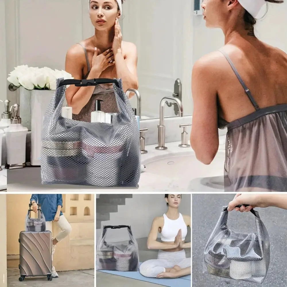 AquaGuard Waterproof Storage Bag For Fitness Gear And Toiletries With Large Capacity Drawstring And Buckle Handle
