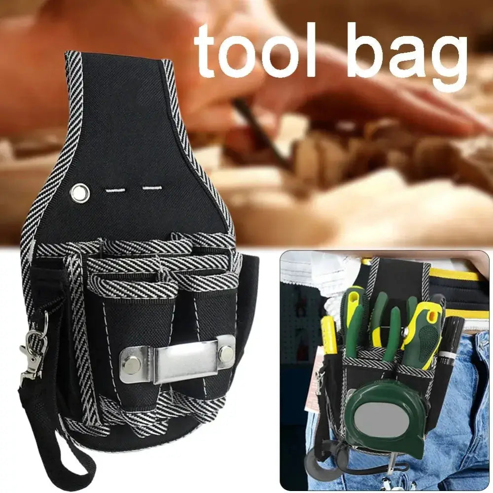 GJB810 9-in-1 tool waist belt kit in black 600D nylon with pockets for scissors and tape measure