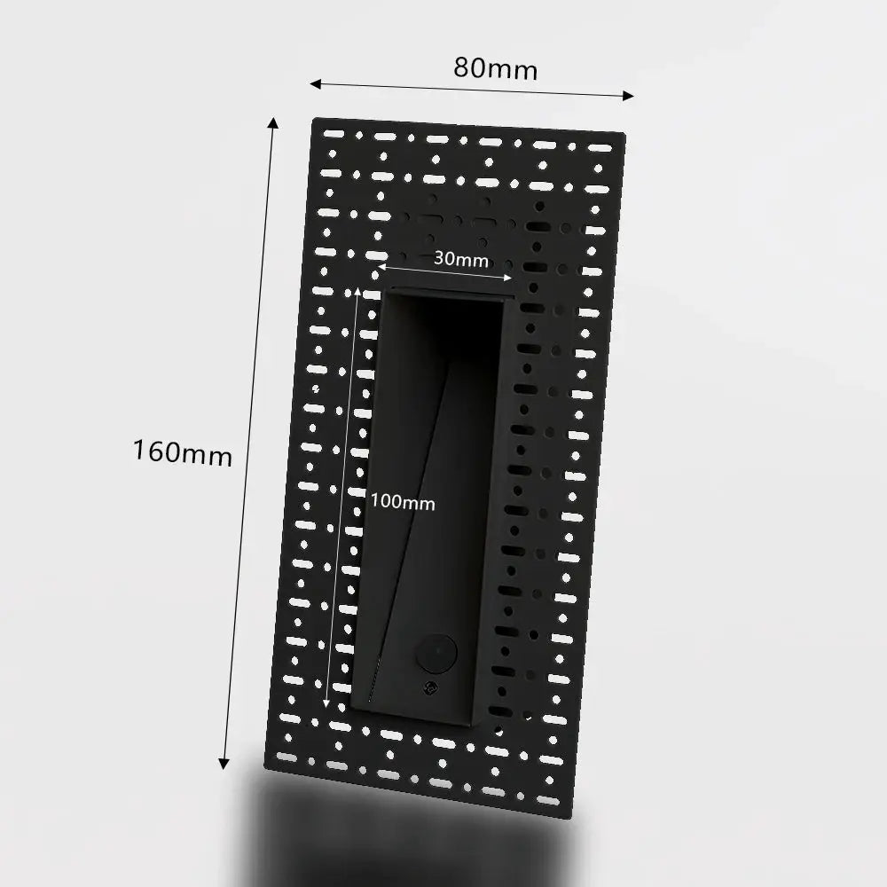 SANDIY sensor wall sconce lamp by Simples Market, black perforated backplate, 3W