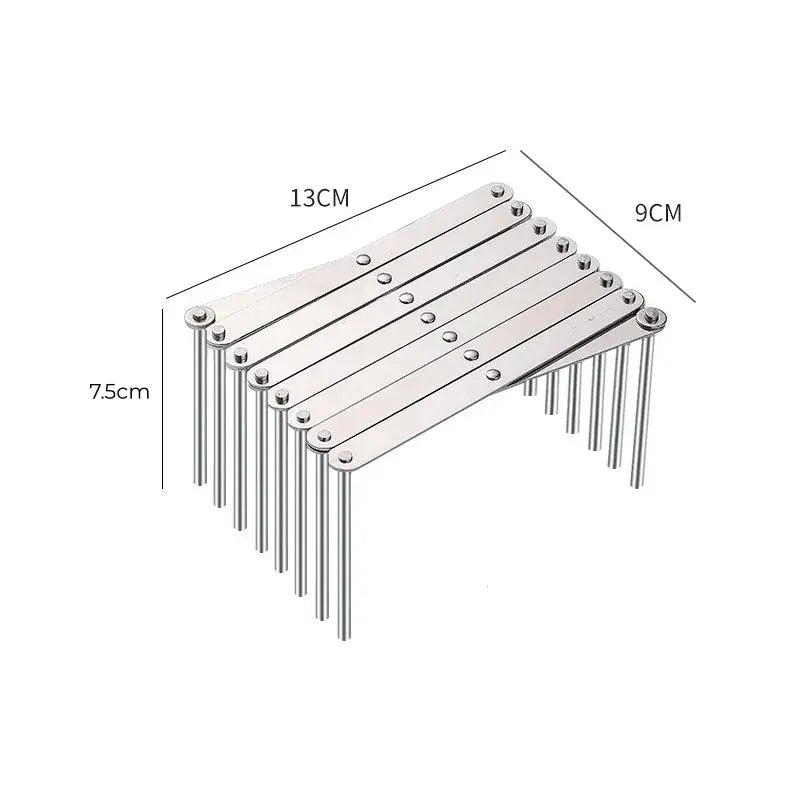Foldable Stainless Steel Dish Drain Rack For Kitchen Drying Organizer Shelf For Plates Cups Pots
