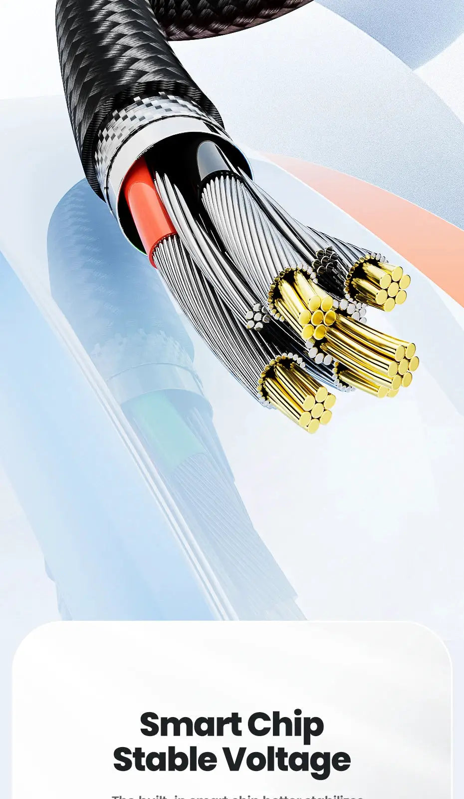 Toocki 540 rotate magnetic USB Type-C charging cable with braided black sheath and gold-plated magnet tips