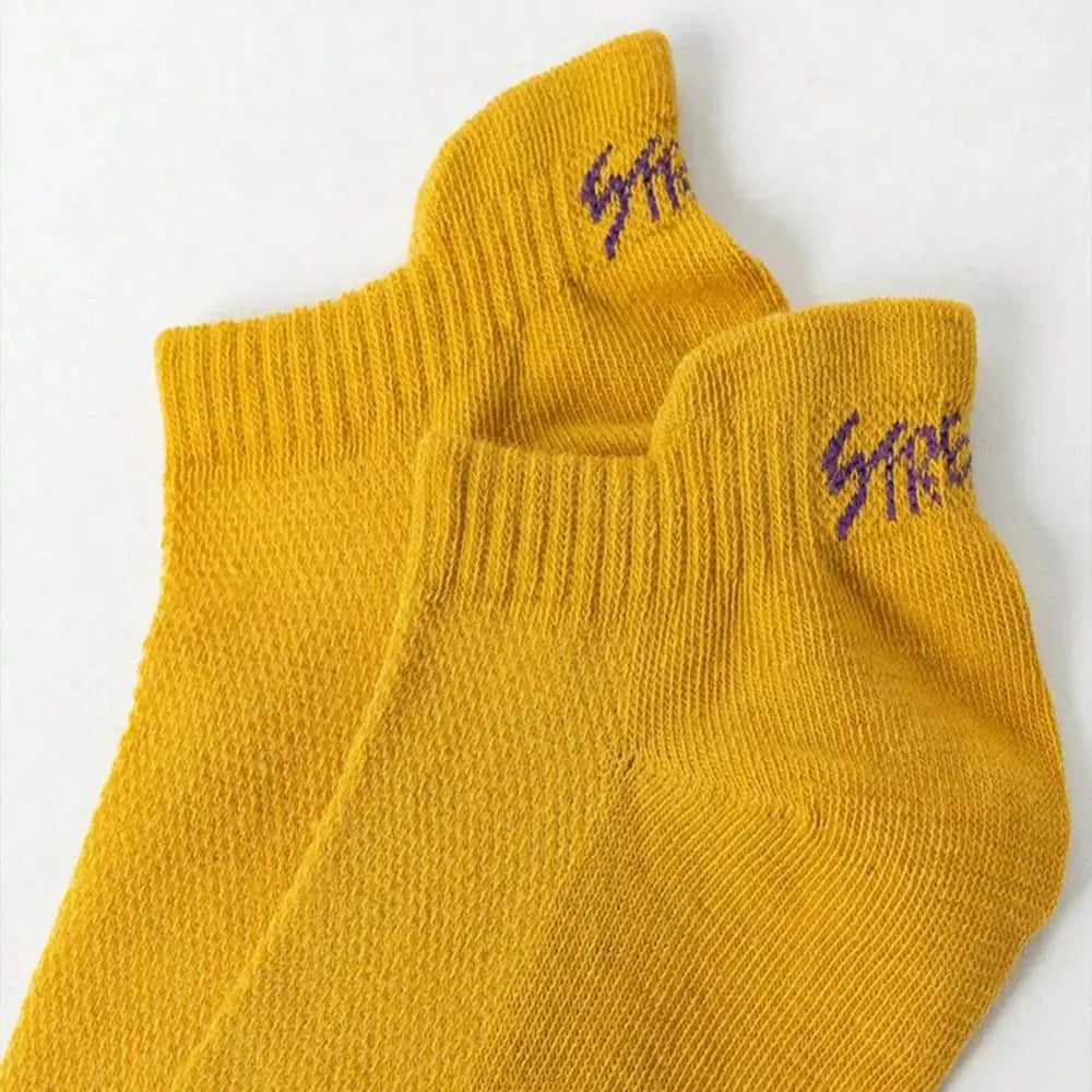 Men Ankle Socks Set 5 To 30 Pairs Breathable Odor Proof Sweat Absorbing Letter Sports Style Invisible Running Socks