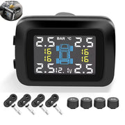 Simples Market car TPMS display with 4 sensor valves and 4 caps, black unit