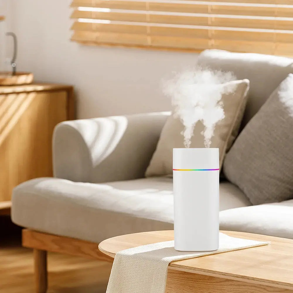 600ML Air Humidifier Double Spray Port Essential Oil Aromatherapy Diffuser Mute Atomizer Colorful Lights For Home Office Car