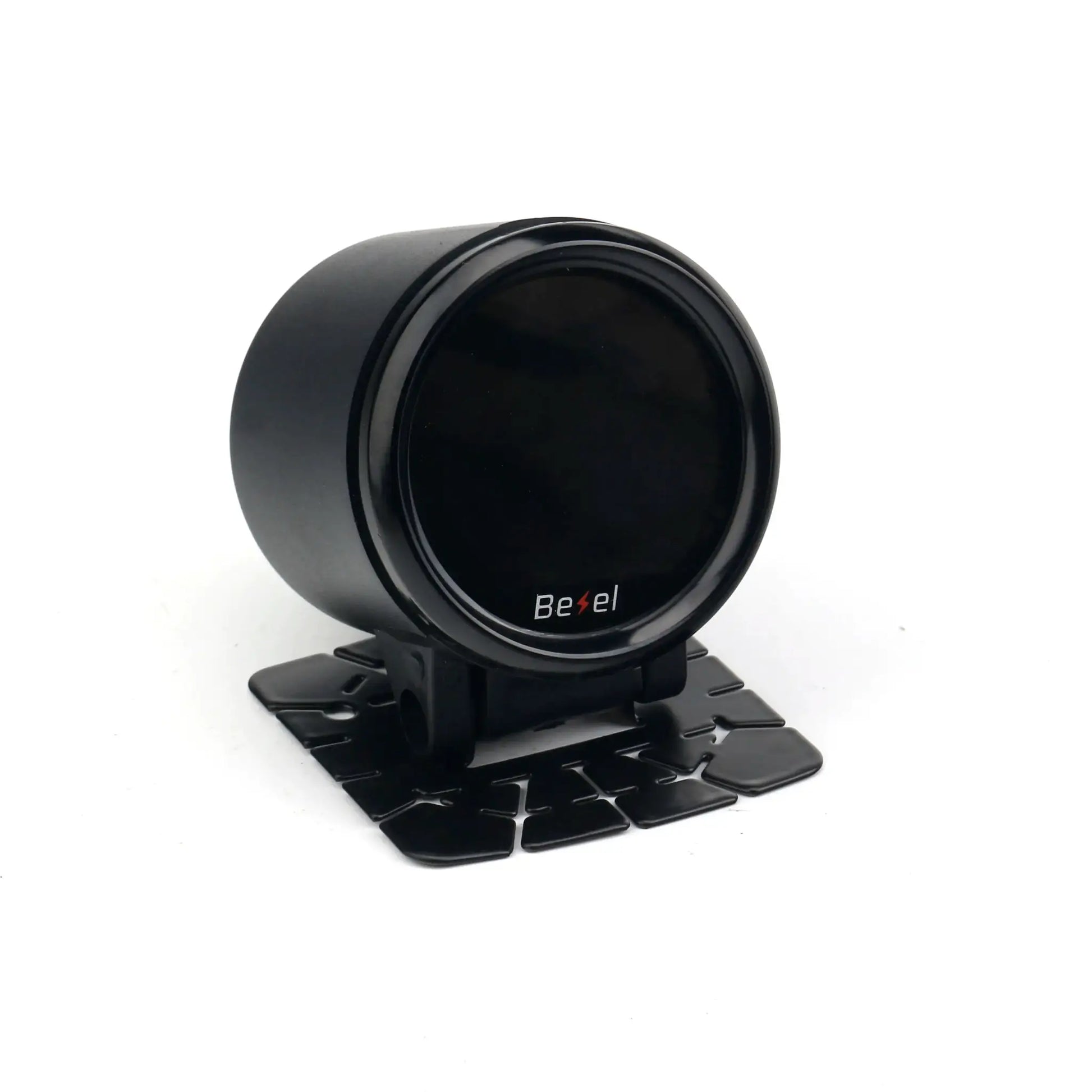 52mm black automotive tachometer-style gauge with mounting bracket
