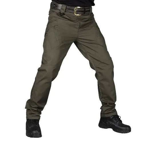 Simples Market men's tactical cargo pants, olive green, waterproof with multiple pockets
