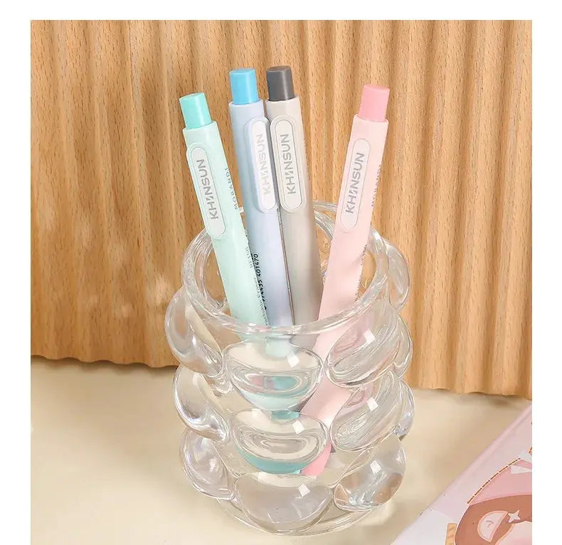 Simples Market press eraser pen set with replaceable cores, pastel retractable erasers (5 pens)