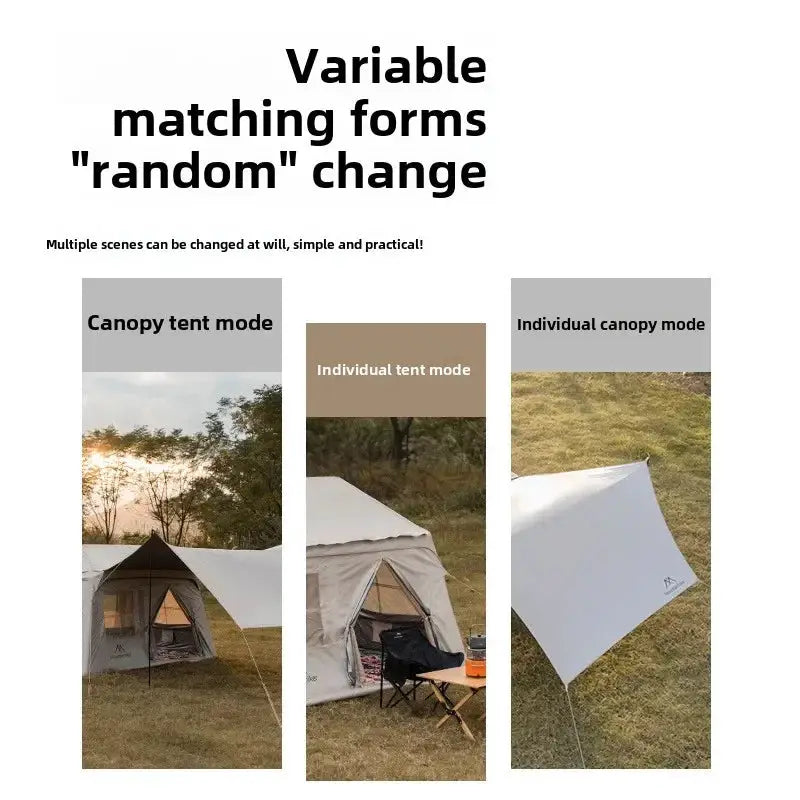 MountainHiker Outdoor Camping Tent for 2 to 5 People Waterproof Family Beach Tent with Quick Setup and UV Shade
