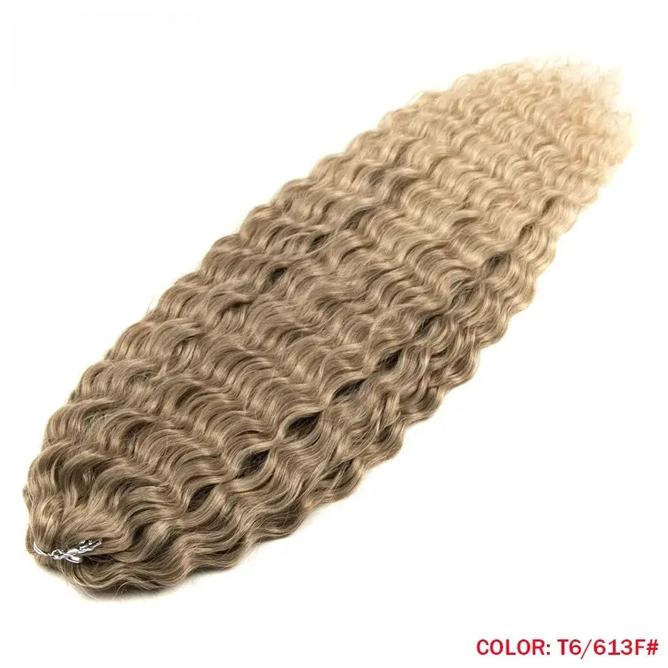 Simples Market Fashion Idol 22in Ariel curl crochet hair extensions, blonde ombre T6/613F