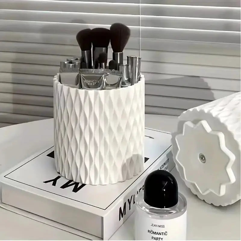 360 Rotation Makeup Brush Storage Cartridge Portable Organizer For Lipstick Eyebrow Pencils Eye Shadow Brushes
