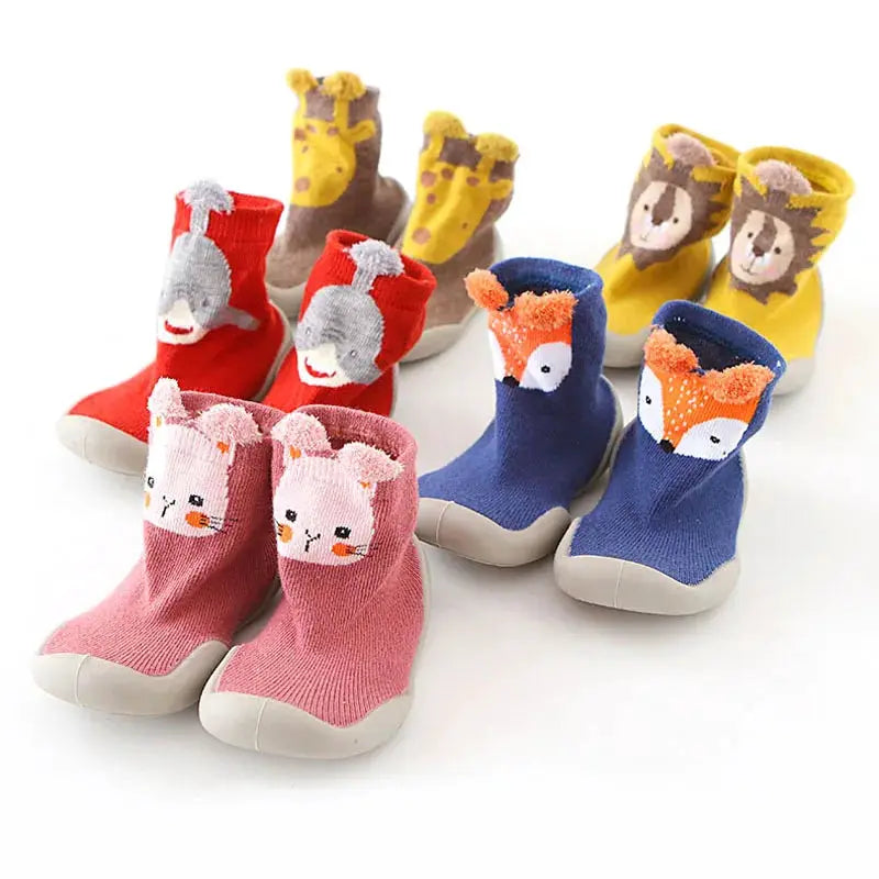 Baby Shoes Toddler First Walkers Infant Knit Booties With Rubber Soft Non Slip Sole Casual Shoes Boys Girls
