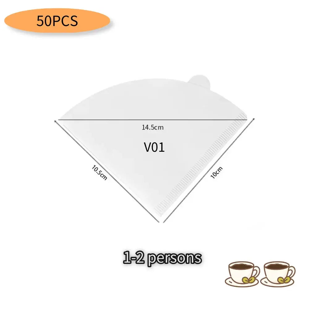 U-Shaped Disposable Coffee Filter Paper Bags Eco Friendly Hourglass Design For Optimal Coffee Extraction