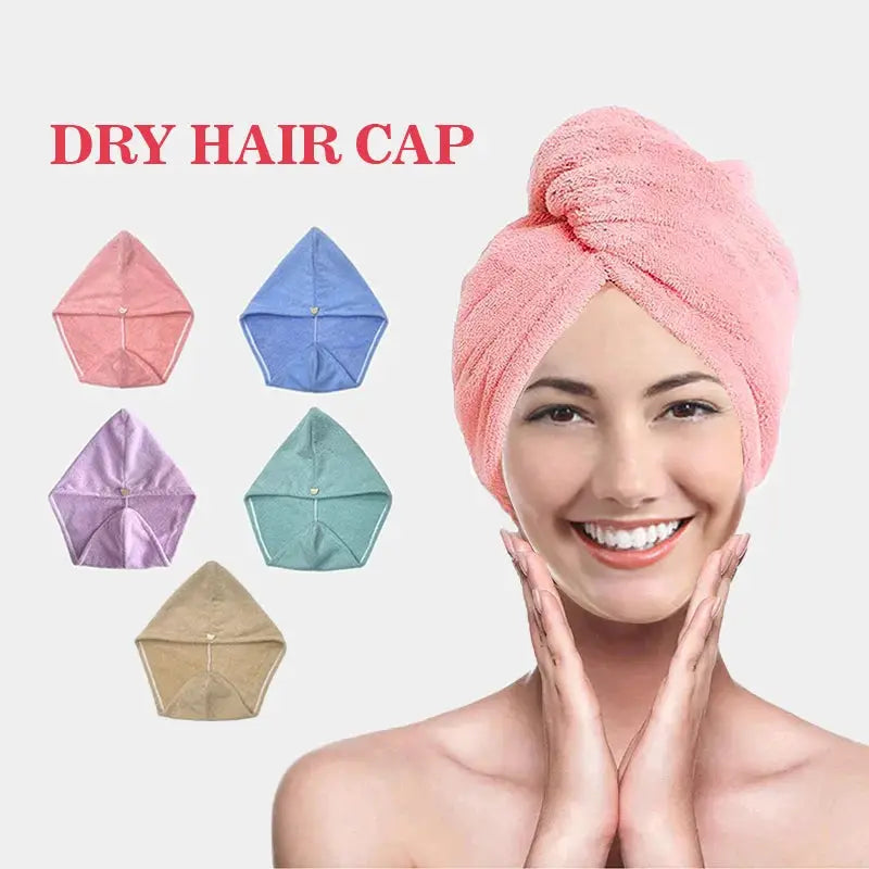 Microfiber Hair Towel Wrap For Women Shower Spa Head Turban Drying Hair Quick Dry Absorbent