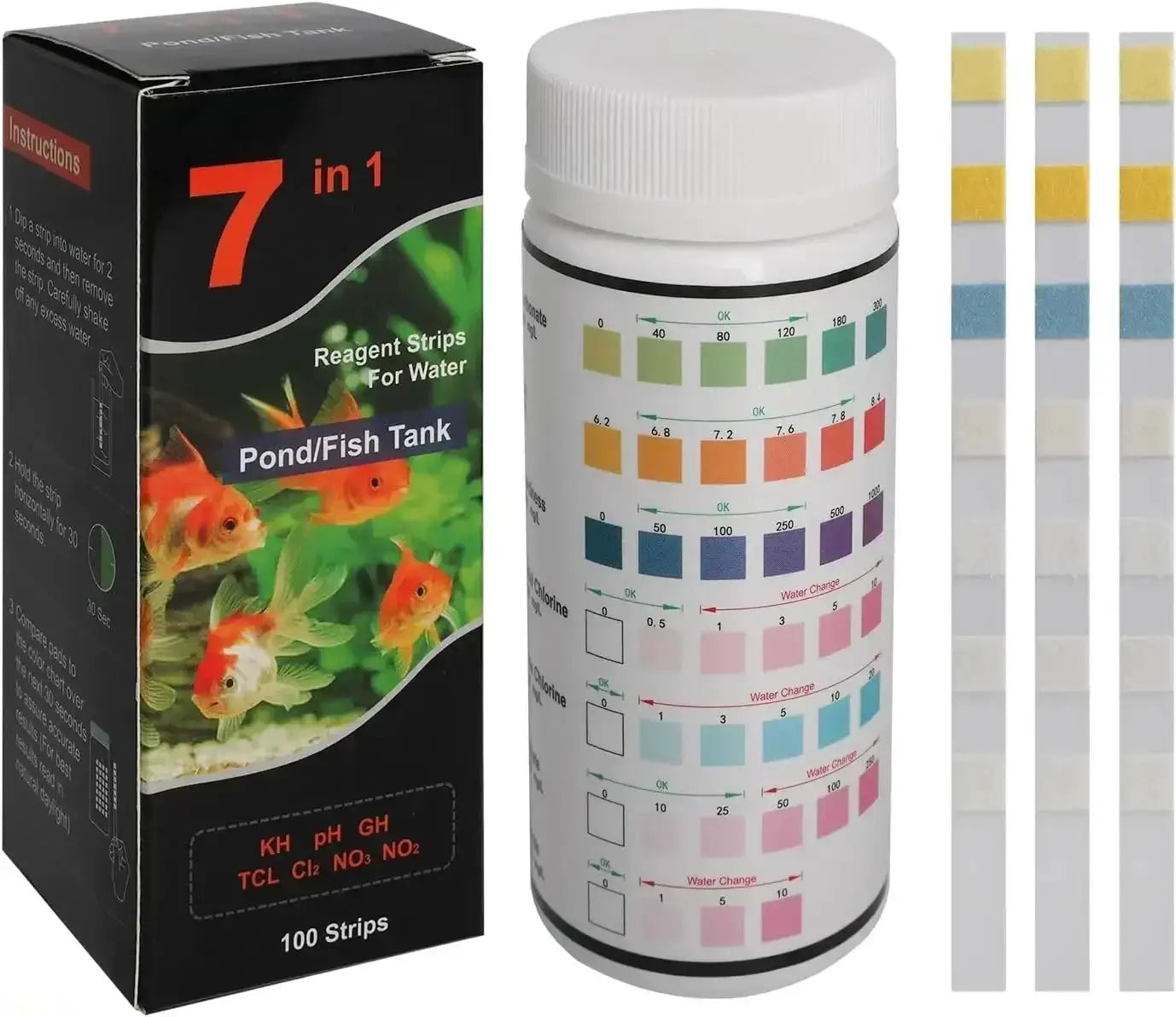 16 In 1 Aquarium Test Strips For Freshwater Aquariums Pools And Ponds pH Water Quality Kit For Fish Tanks