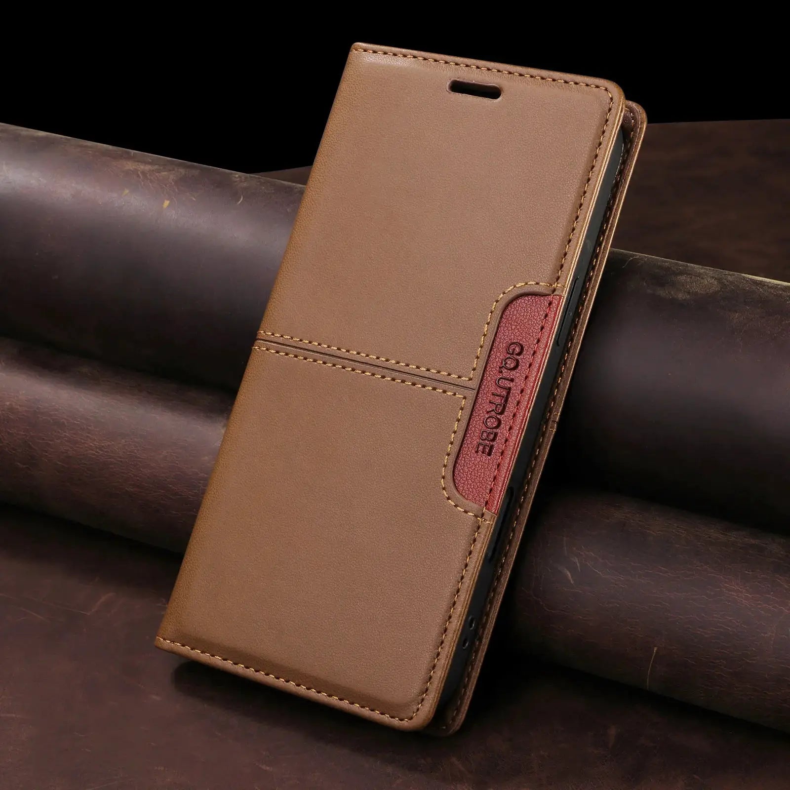 NovaShield Magnetic Leather Flip Wallet Case for iPhone 16 Series and SE3 With Card Slot Protection