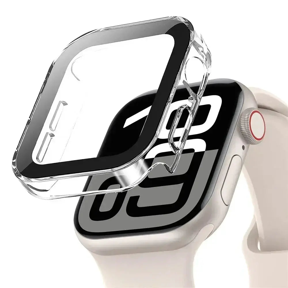 Apple Watch screen protector with clear tempered-glass bumper for 40–46mm (Series 4–9, SE) Simples Market