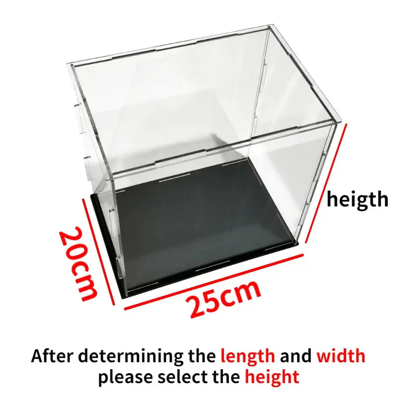 Acrylic Display Case Clear Small Dustproof Box For Building Blocks Toy Dolls Car Models Assembly