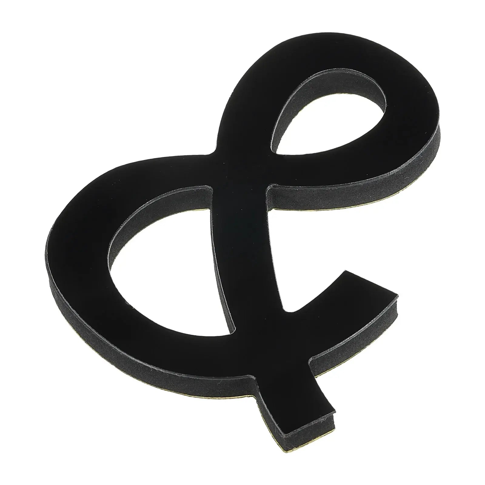 3D black mirror acrylic ampersand wall art by Simples Market, self-adhesive backing, 10cm