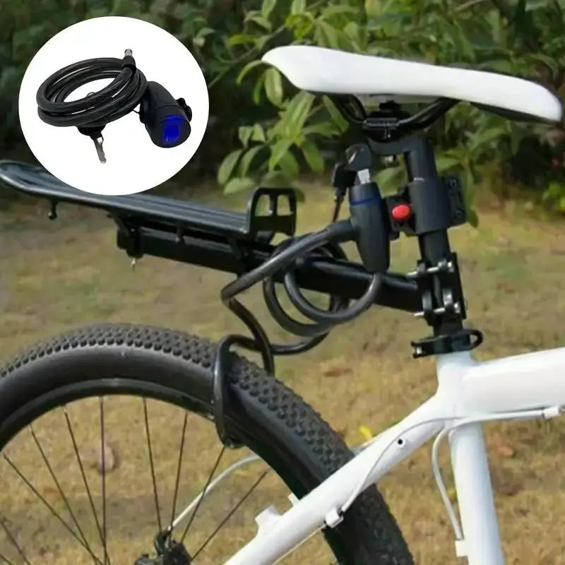 Heavy duty 84cm chain lock with 2 keys, black chain and blue lock head, Simples Market bike security