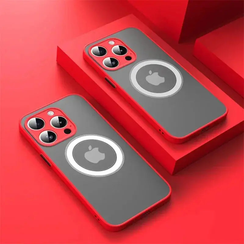 Luxury Armor Matte MagSafe Case for iPhone 11 Through 17 Pro Max Mini Plus Shockproof Protection
