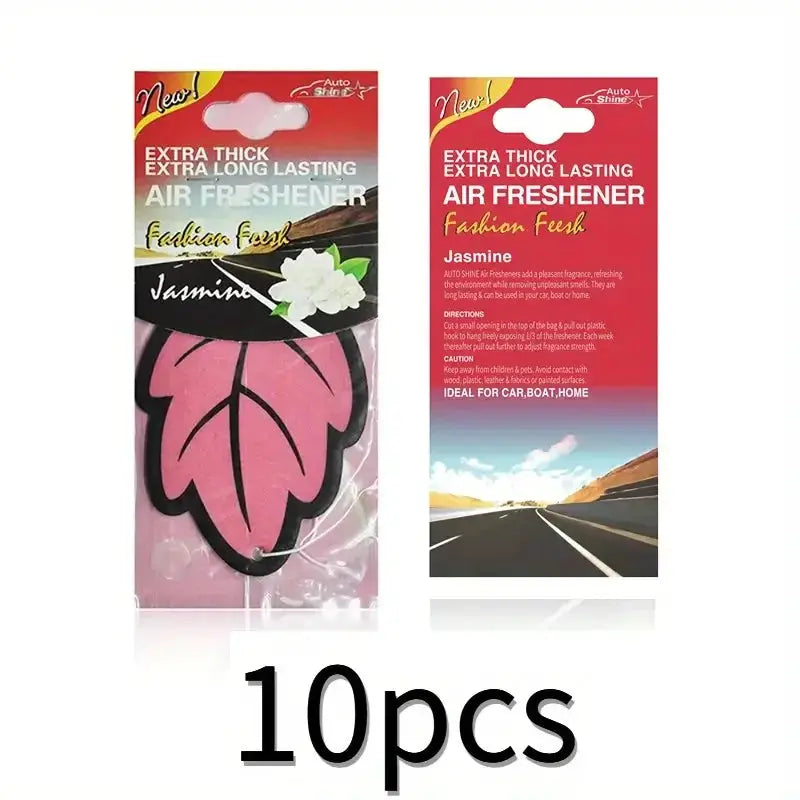 Leaf Shape Car Air Freshener Natural Scented Tea Paper Hanging Vanilla Perfume Fragrance For Auto Interior