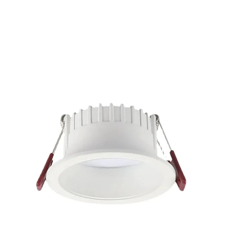 Simples Market round anti-glare LED recessed downlight, white finish, 7cm hole, 7W/10W.