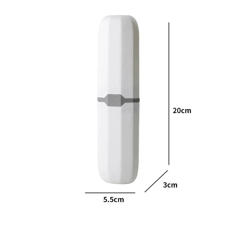 TrailGuard Portable Toothbrush And Toothpaste Case With Breathable Air Holes Keeps Bacteria Away For Travel