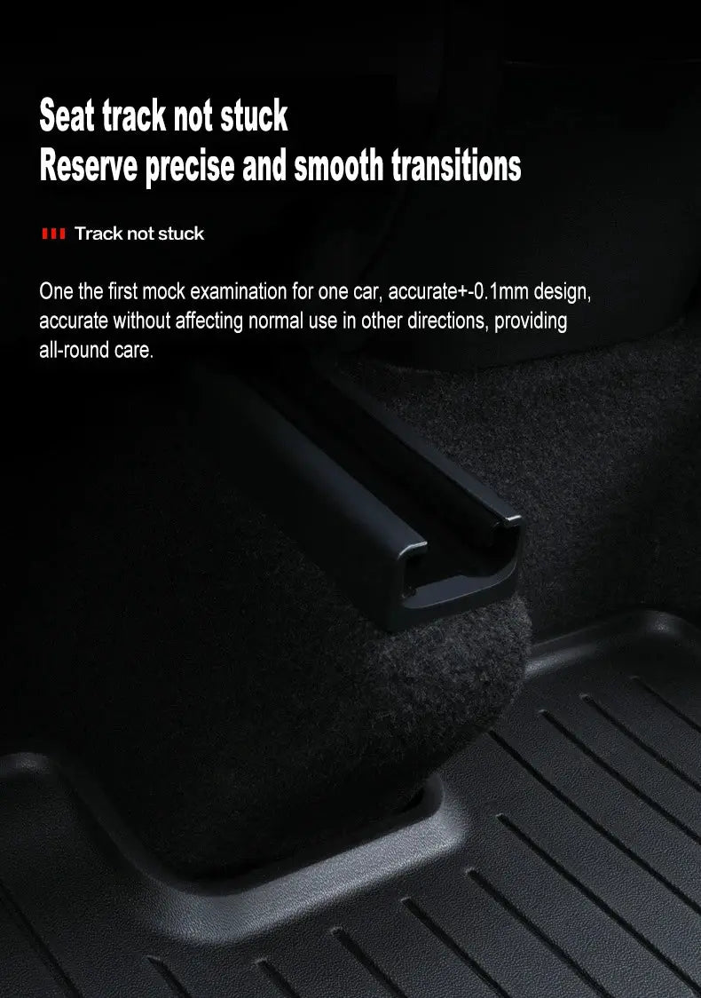 Tesla Model Y black TPE floor mats and trunk cargo mat for 2025+ models