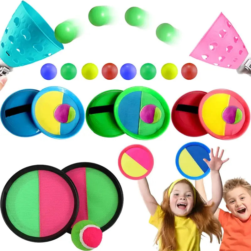 Toss And Catch Ball Set Sticky Beach Toy For Kids Outdoor Summer Multiplayer Game Parent Child Interaction Gift