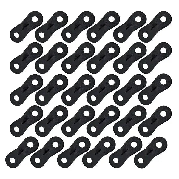 30 Piece Camping Tent Rope Fasteners Set With Guyline Tensioners For Awning Cords And Rope Tightening Buckles