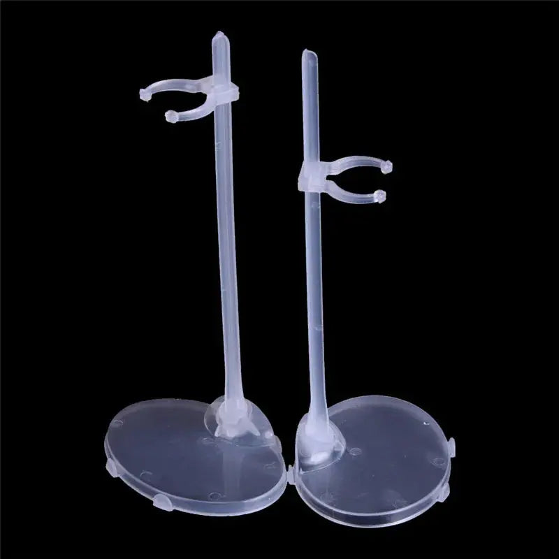 Five Pack Plastic Doll Stands One Sixth Scale Figure Display Holders For Doll House Decor And Pretend Play Toys