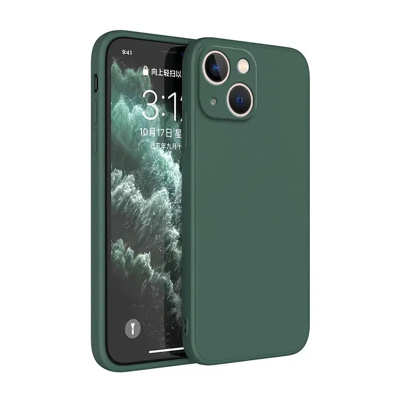 Square Liquid Silicone Phone Case With Luxury Camera Protection For iPhone 11 12 13 14 Plus Pro Max Mini