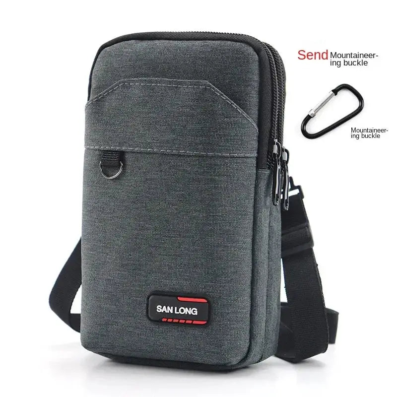Tactical waist pack SAN LONG dark gray waterproof crossbody bag with phone pouch