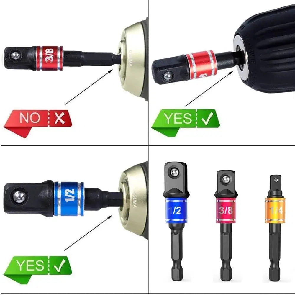 Impact Grade 105 Degree Angle Socket Adapter For Power Drills And Drivers Extension Set Screwdriver Holder