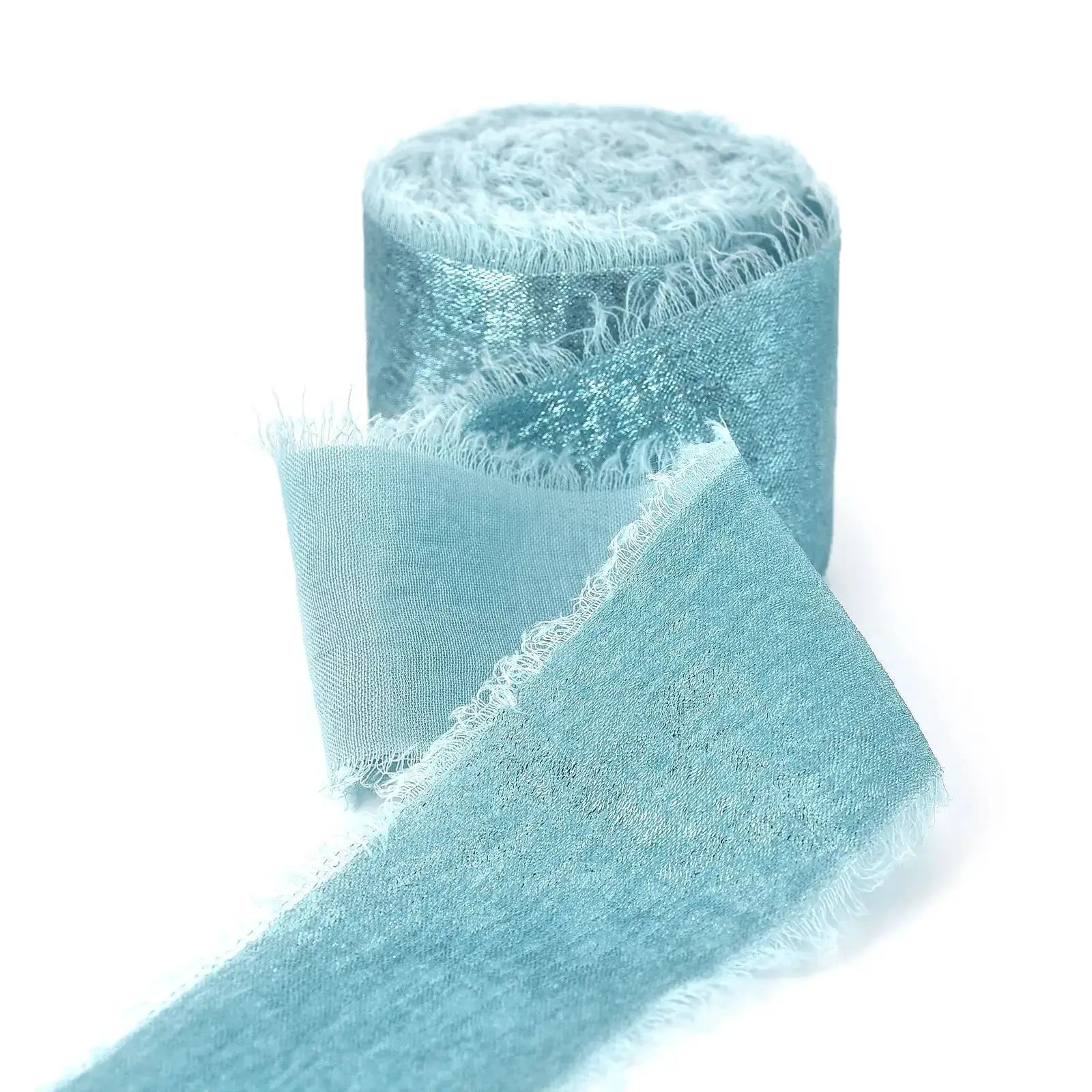 LuxeSilk 5M Silk Ribbon Roll Handmade Ripped Ribbon For Wedding Bouquets Gift Boxes And Decor