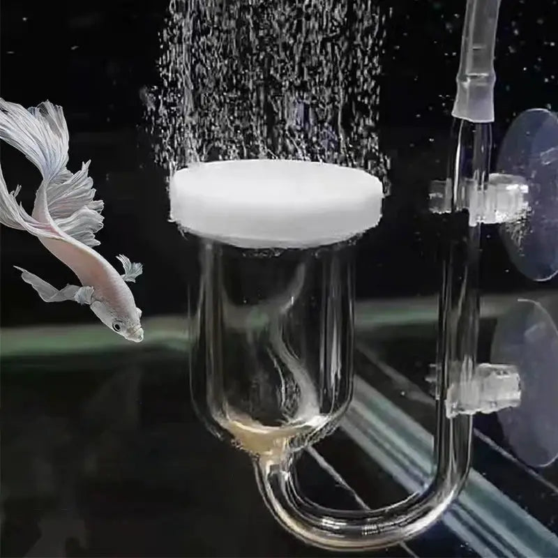 CO2 Diffuser For Aquarium Bubble Reactor And CO2 System Atomizer With Suction Cup For Live Plants