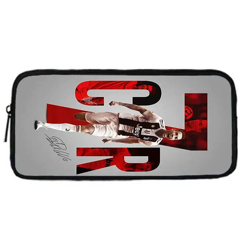 Kids CR7 Ronaldo backpack by Simples Market in grey with bold red Ronaldo graphic