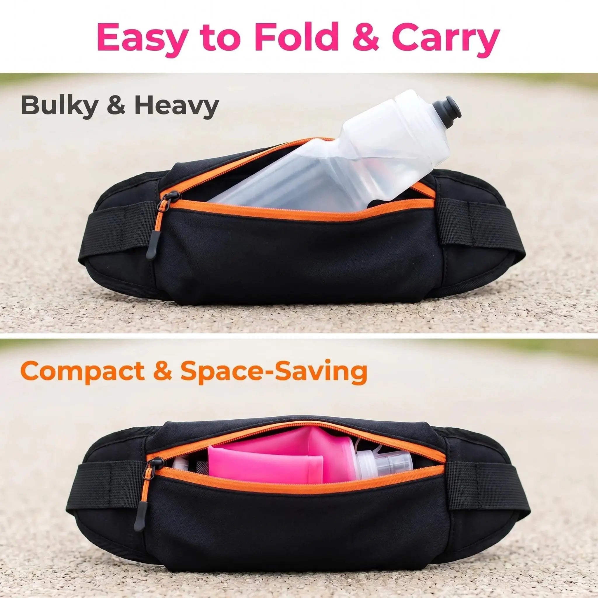 Collapsible Silicone Water Bottle With Bite Valve 150ml 250ml 500ml