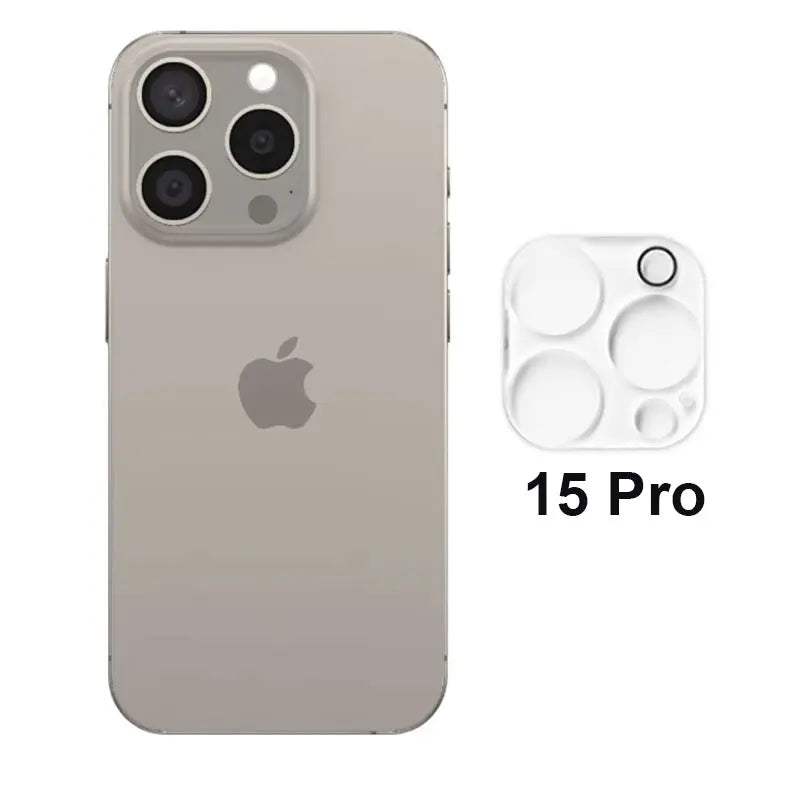 4-pack camera lens protectors for iPhone 15 Pro, clear tempered glass