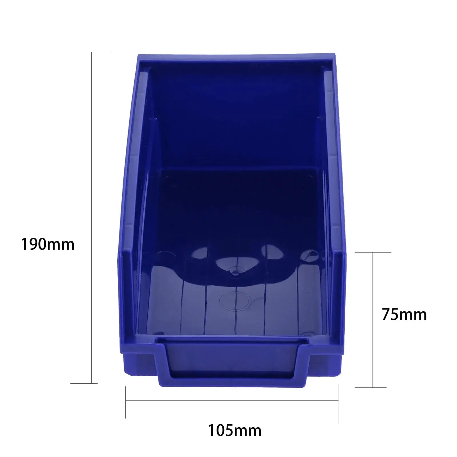 Stackable ABS blue storage bin by Simples Market for garage organization, 1pc