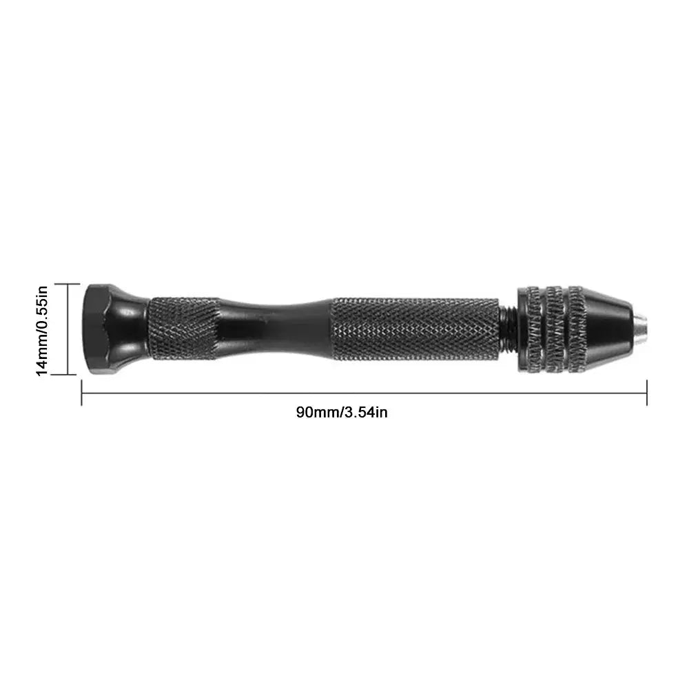 Micro Mini Pin Vise Hand Drill With Twist Bits Rotary Tool Set For DIY Craft Jewelry Making Resin Polymer Clay Carving