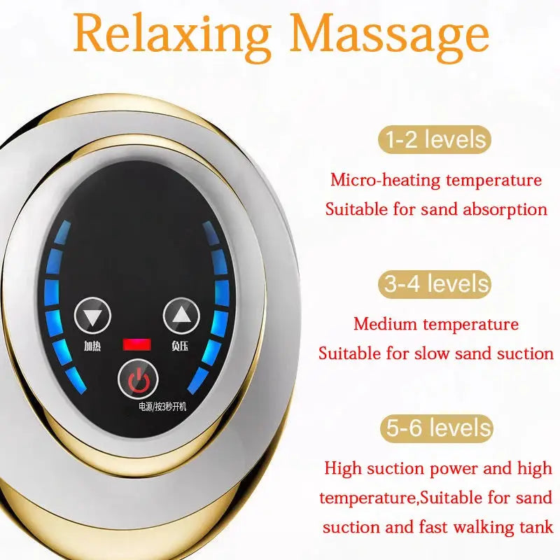 Simples Market electric cupping massage device with heated vacuum cups, silver-gold body for back, neck and arms
